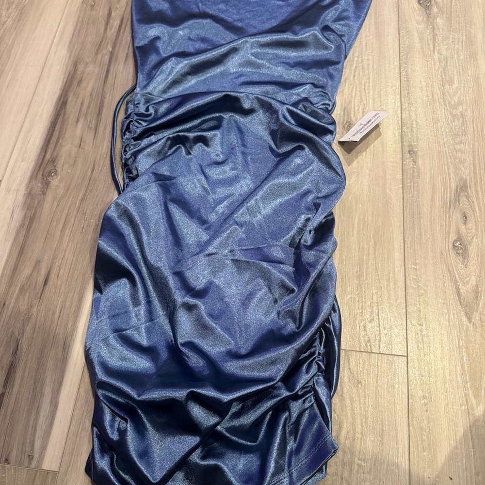 Windsor Blue Satin Mini Dress